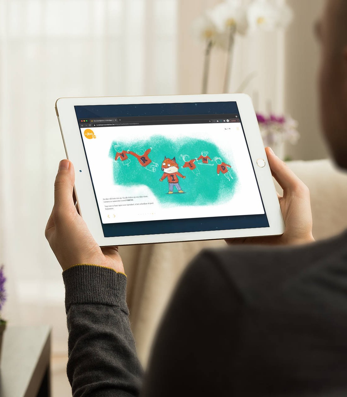 Izzie klaar voor de klas