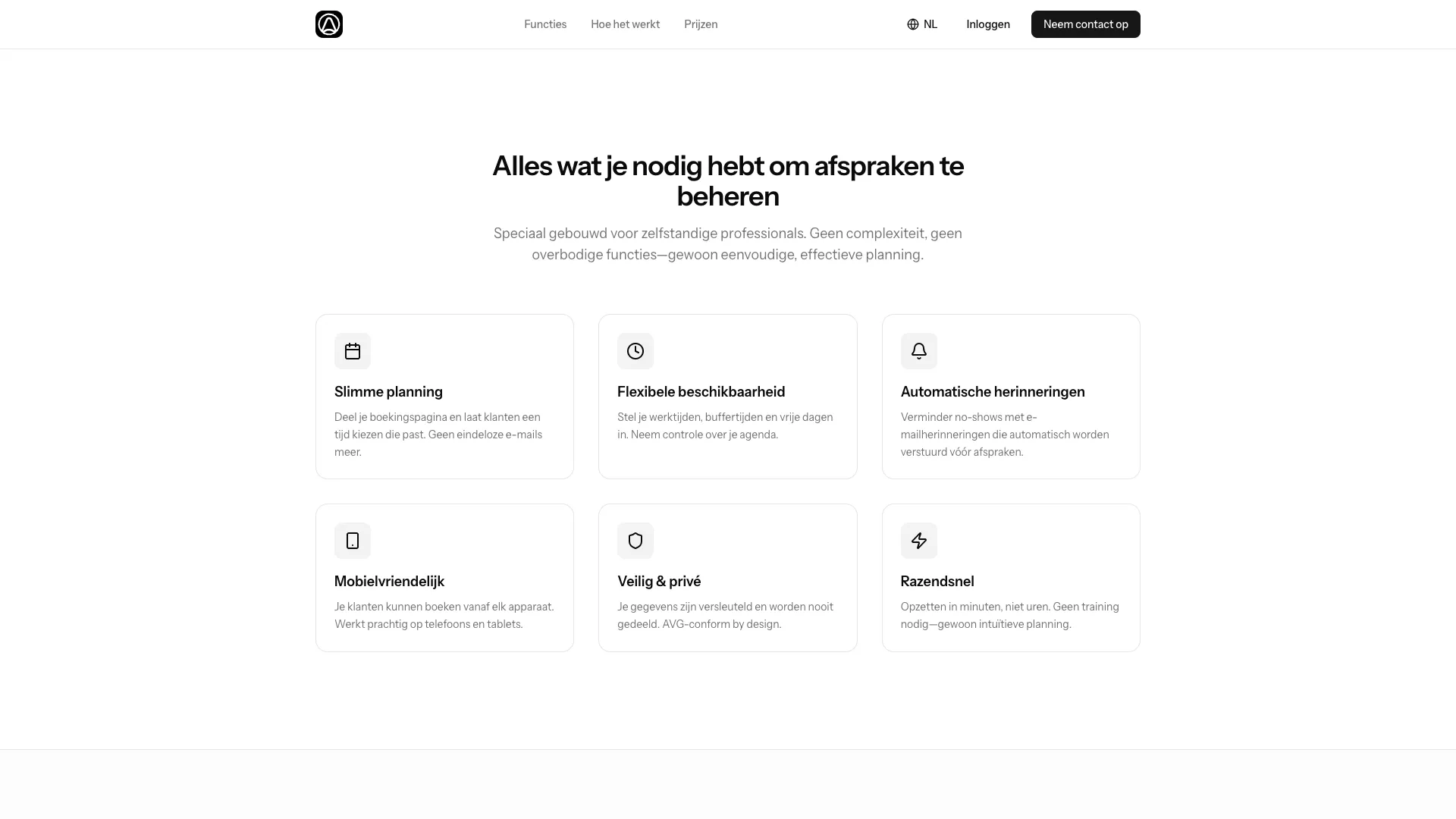 Overzicht van de functies van Aptly op de homepage