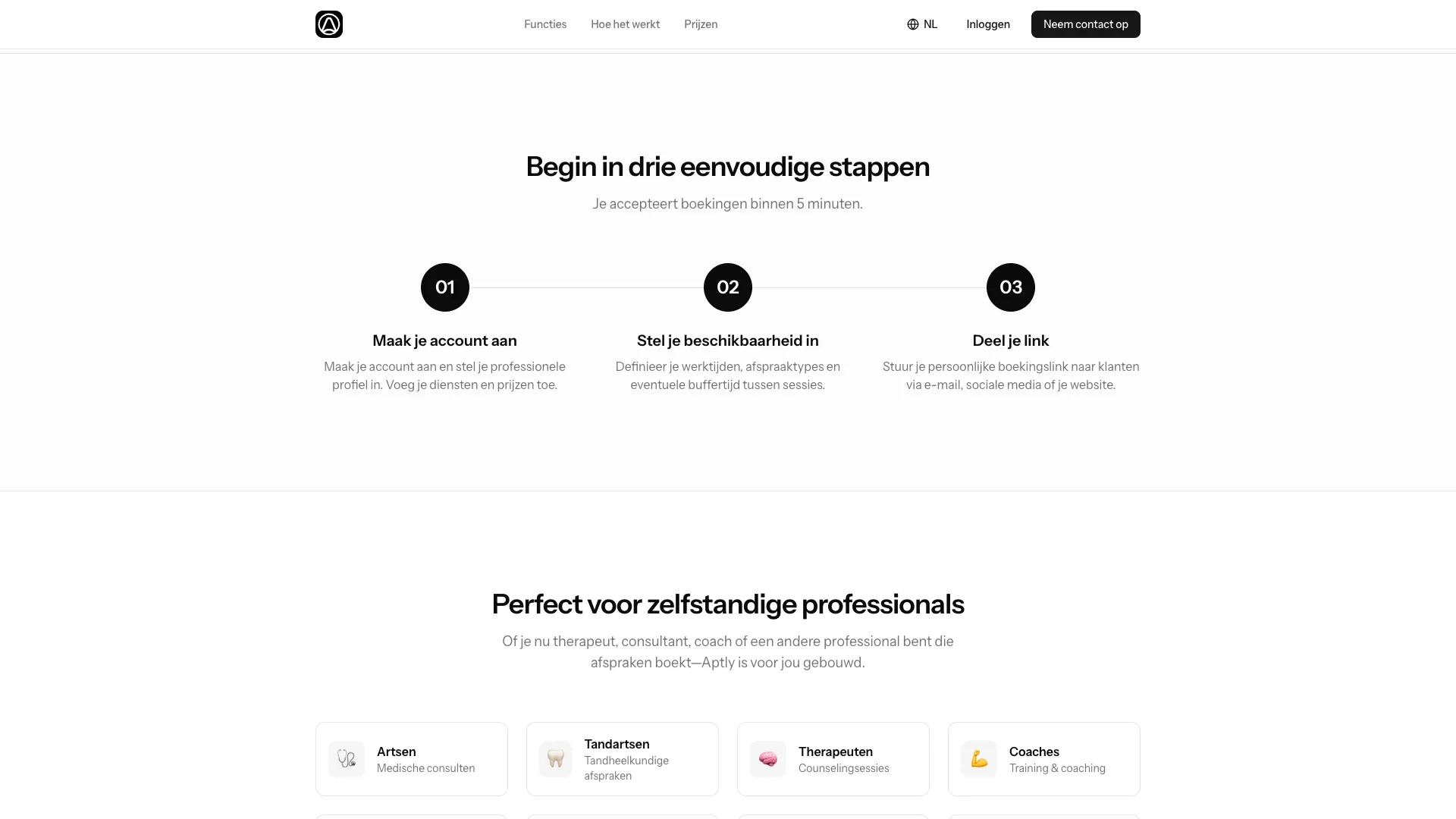 De drie stappen om met Aptly te starten