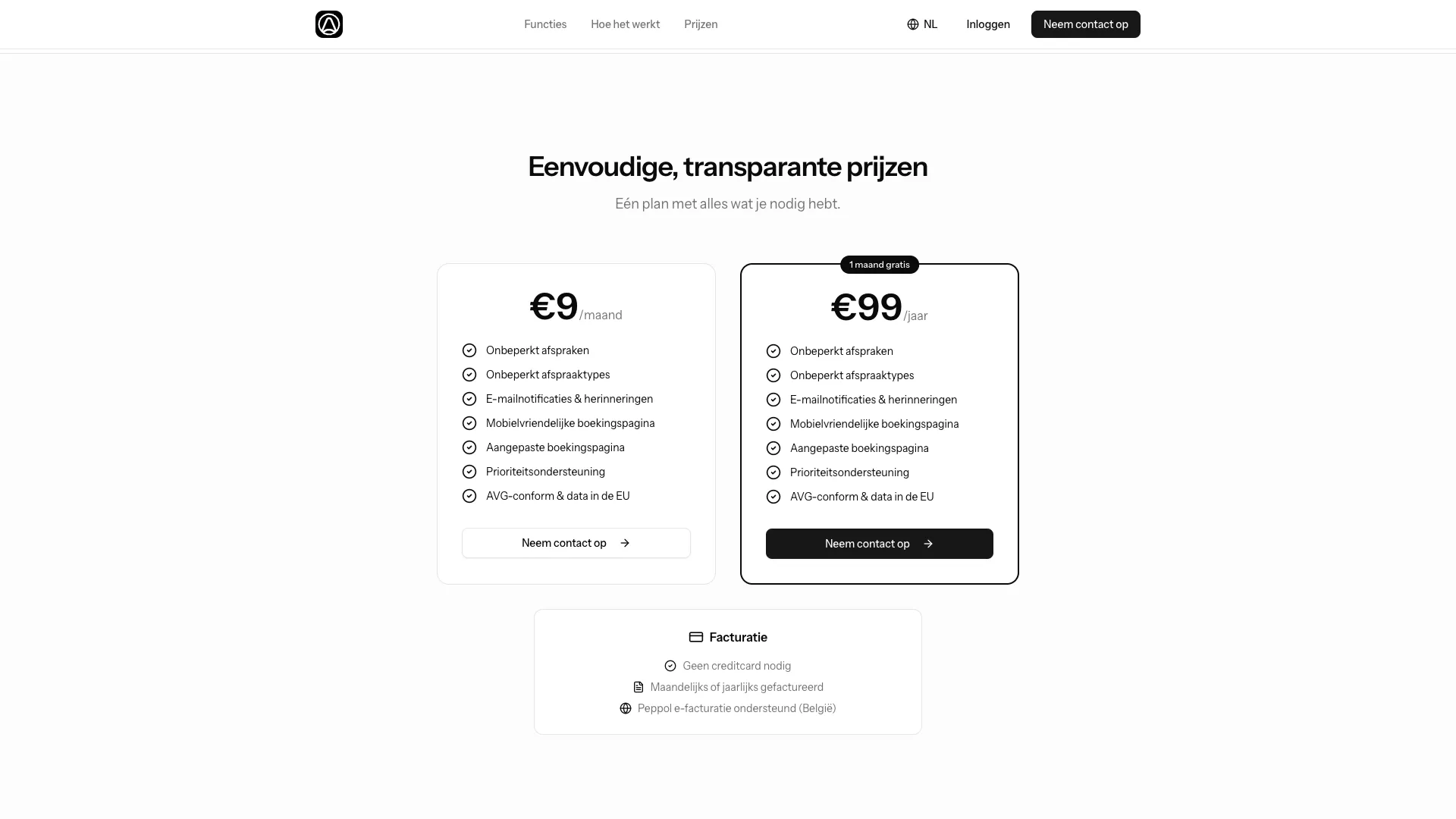 Prijzen van Aptly per maand en per jaar