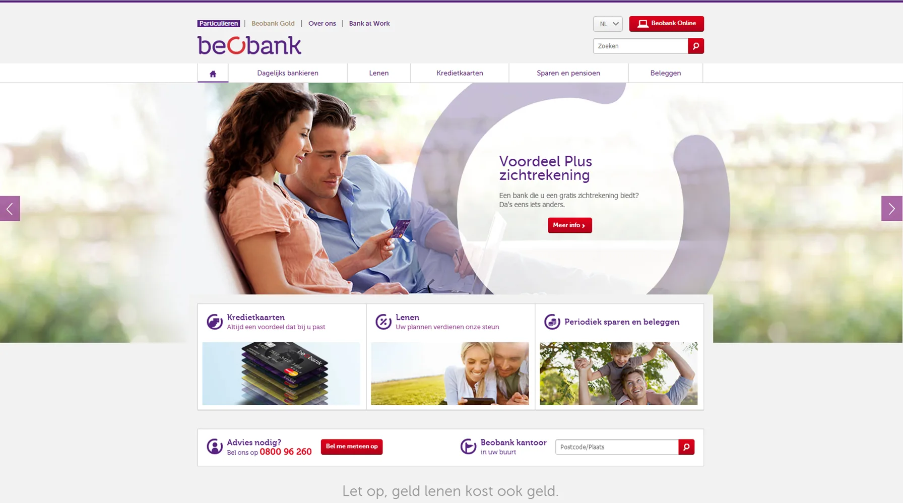 Beobank homepage
