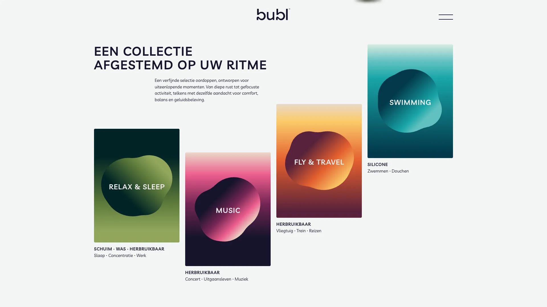 Overzicht van de vier BUBL collecties