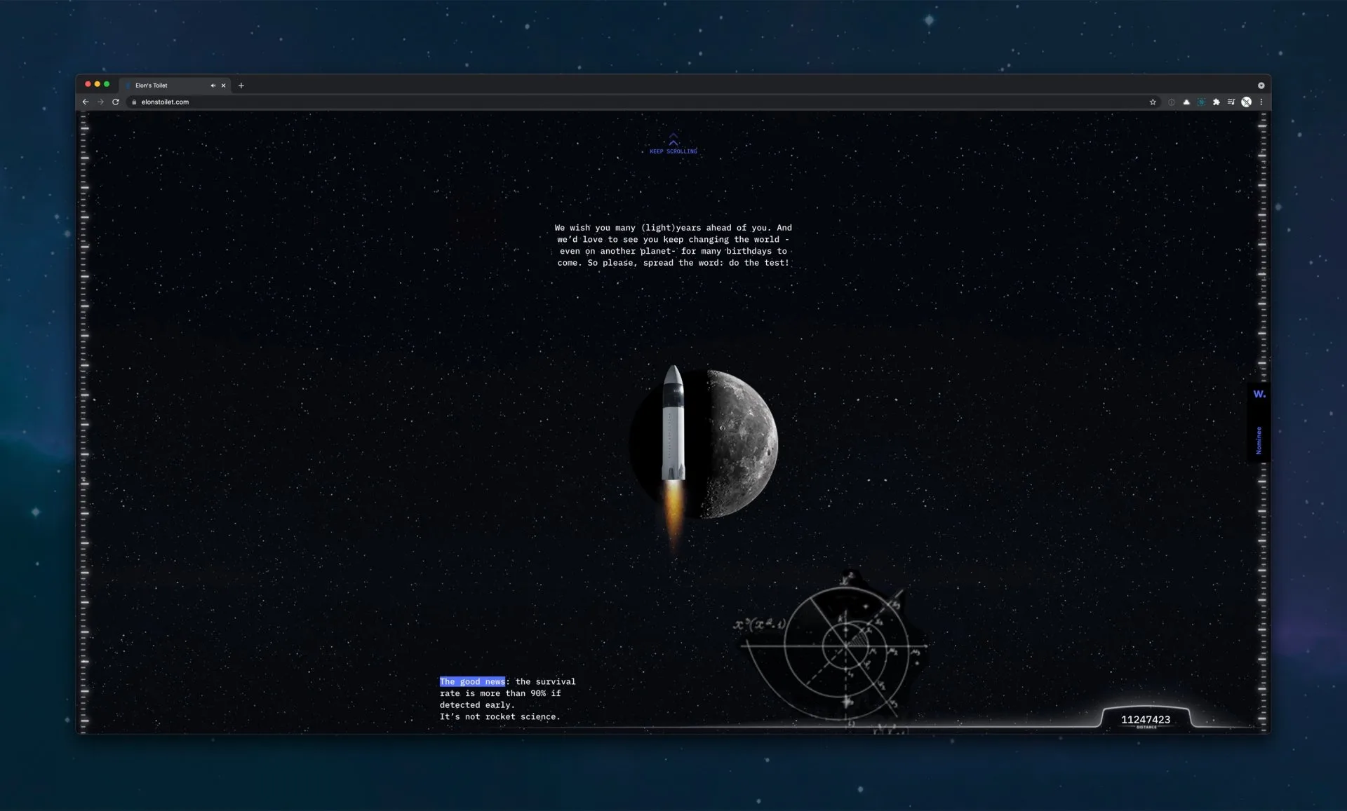 Rocket heading to the moon