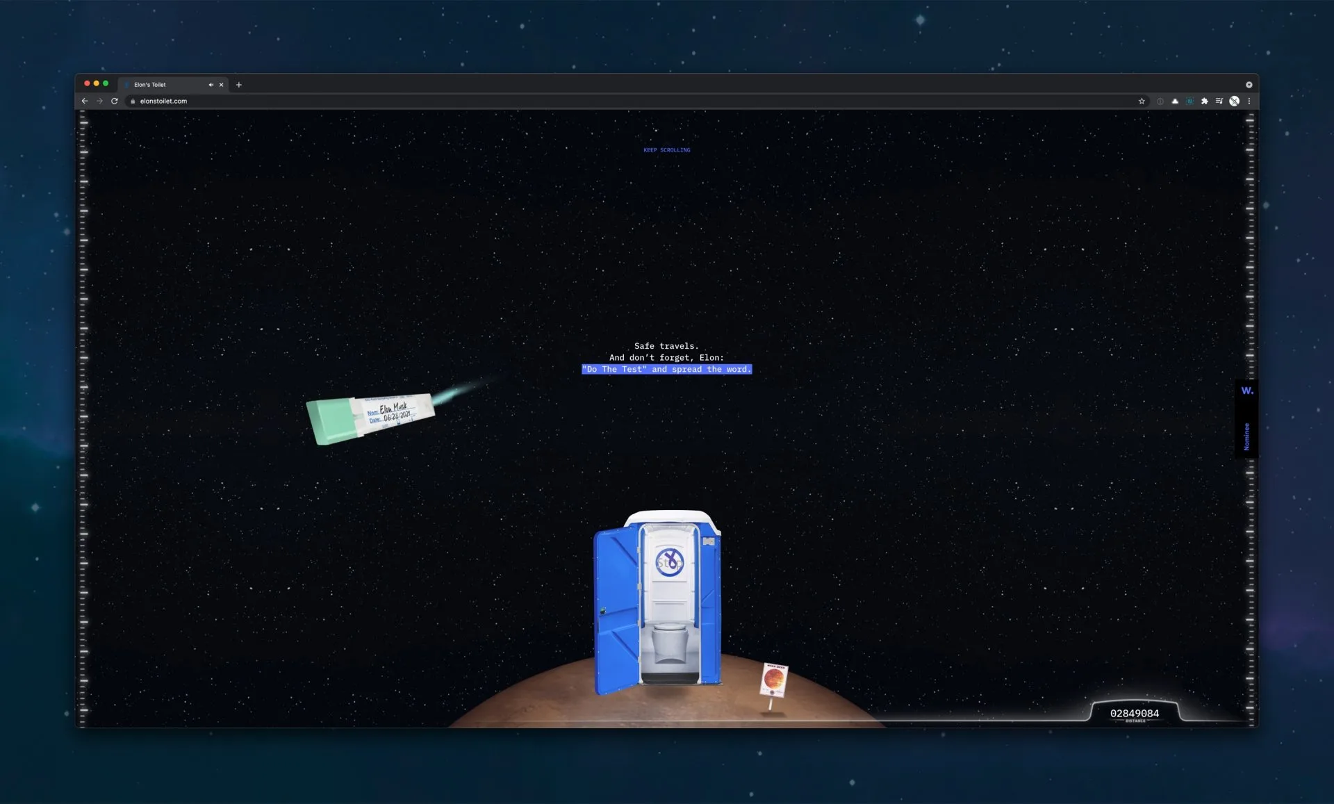 The toilet on Mars