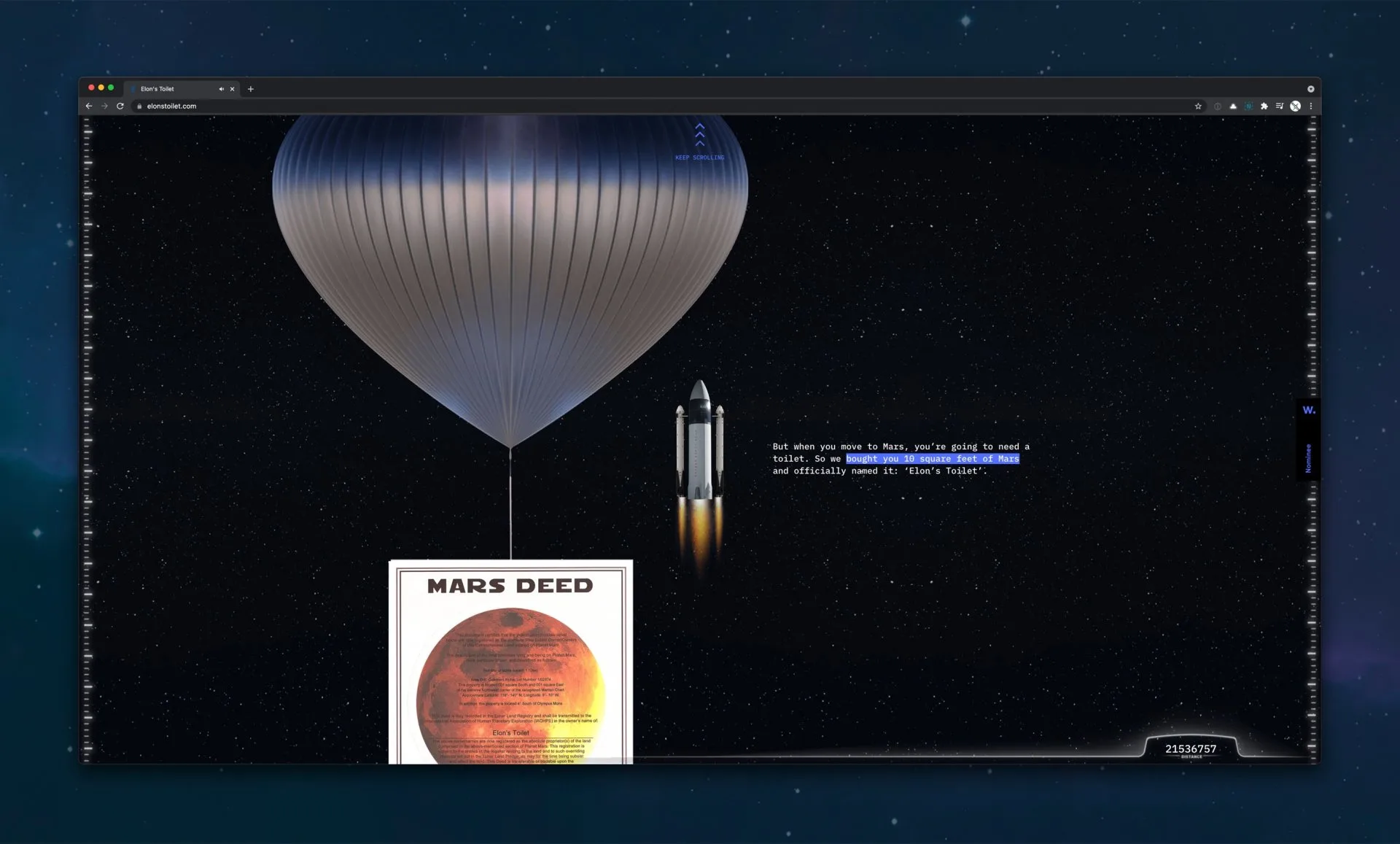 Elon's Toilet on Mars