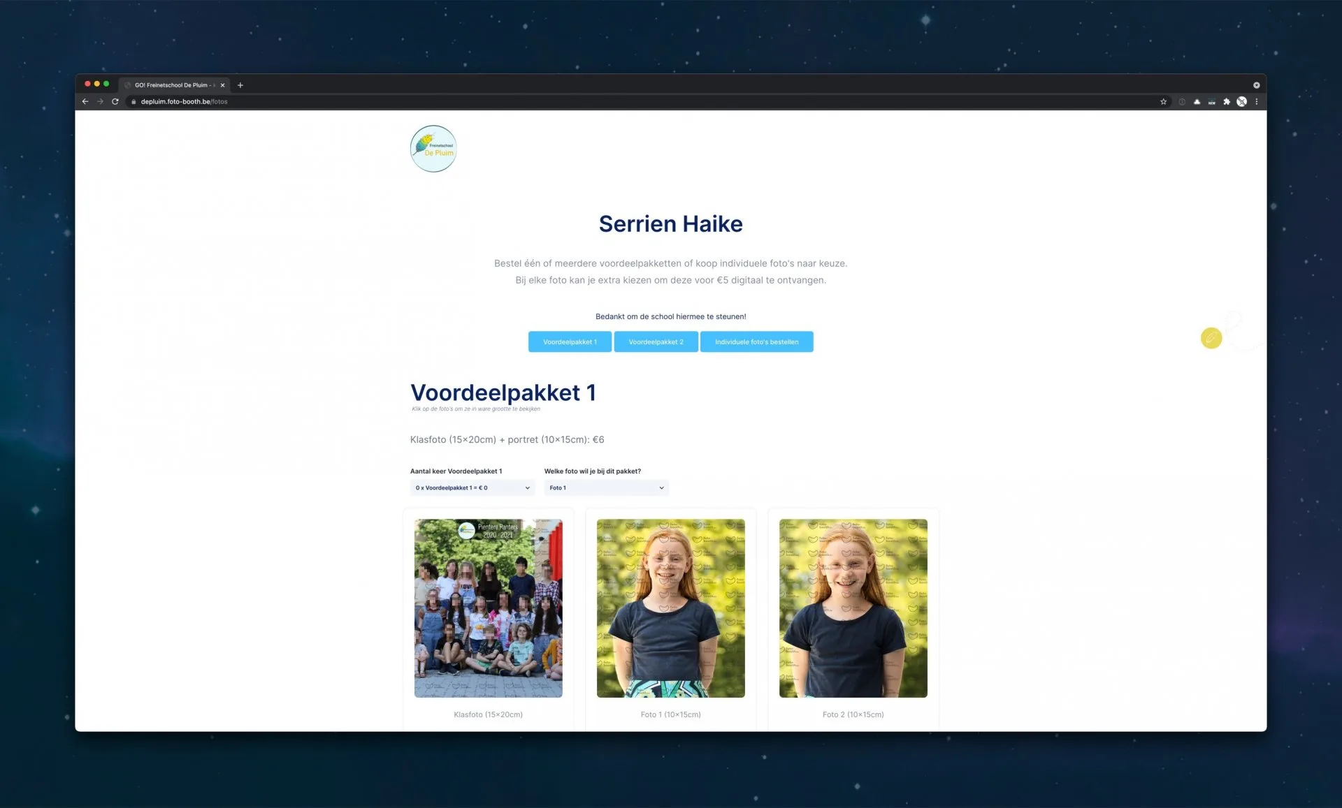 Order page
