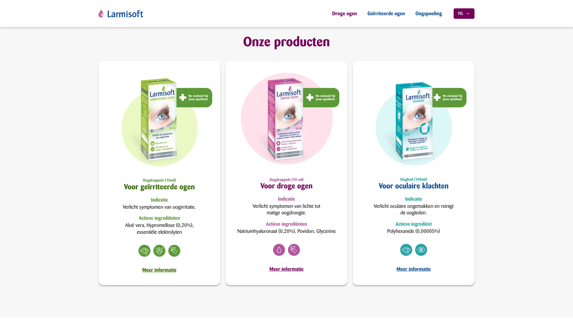 Product overview with the three Larmisoft products