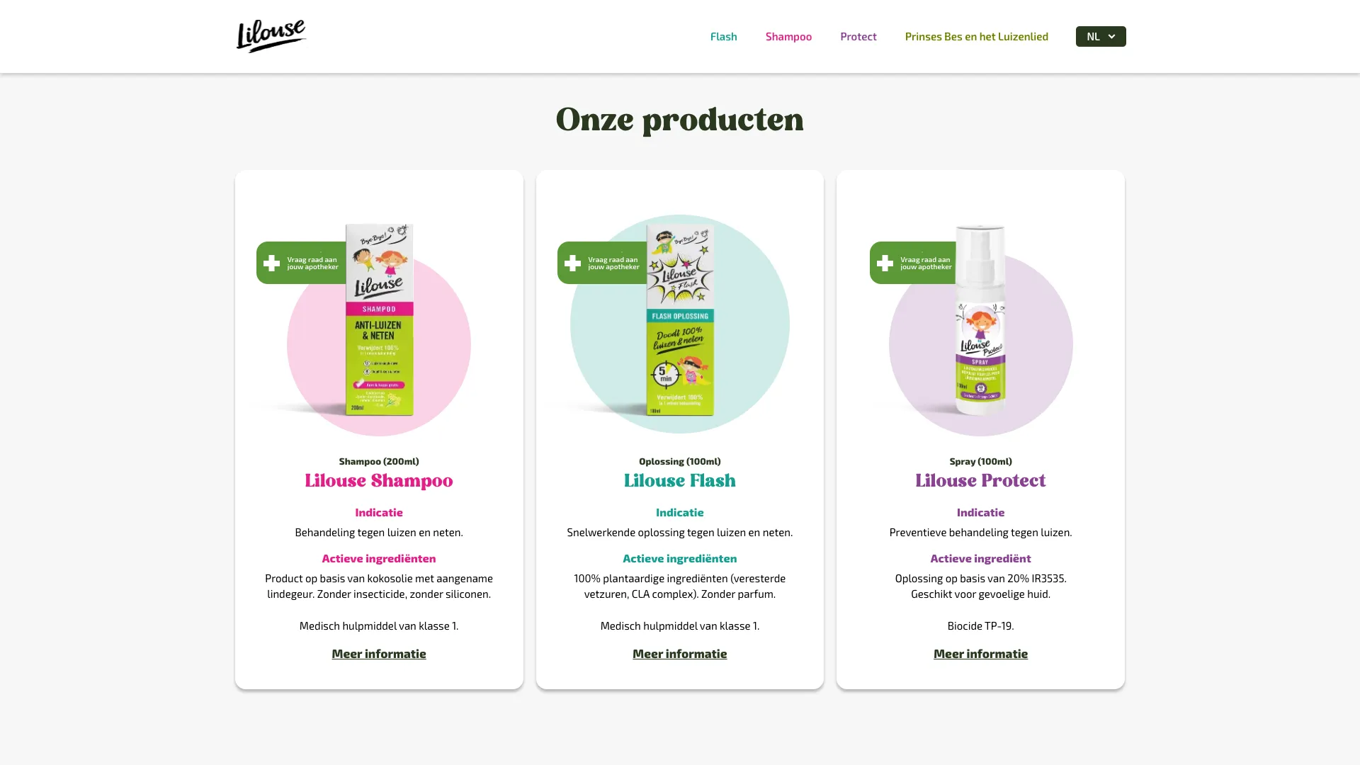 Product overview with Lilouse Shampoo, Flash and Protect