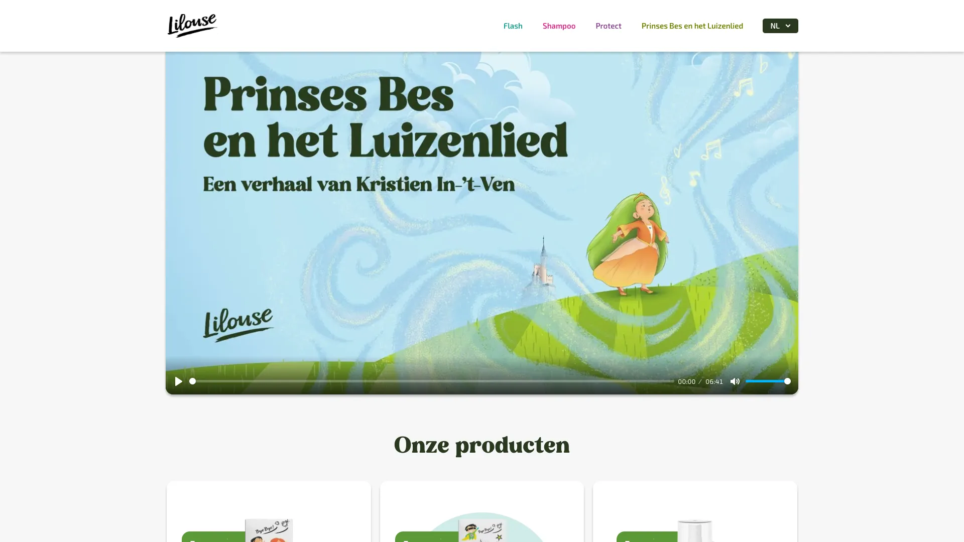 Video player with the story Prinses Bes en het Luizenlied