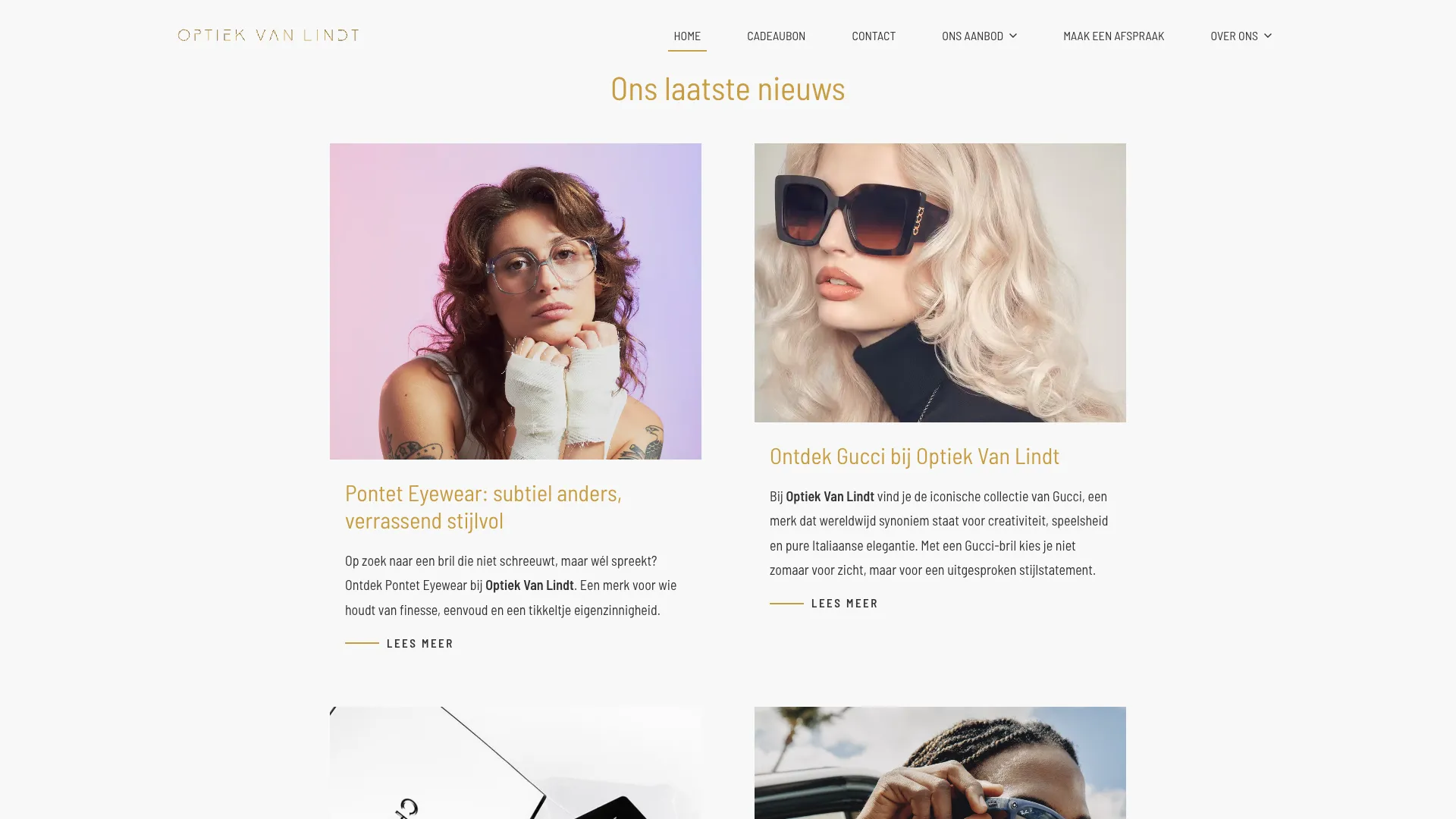 Overzicht van het laatste nieuws met artikels over Pontet Eyewear en Gucci