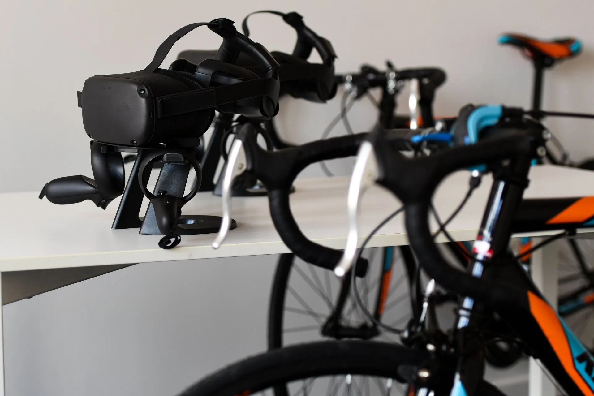 VR cycling setup