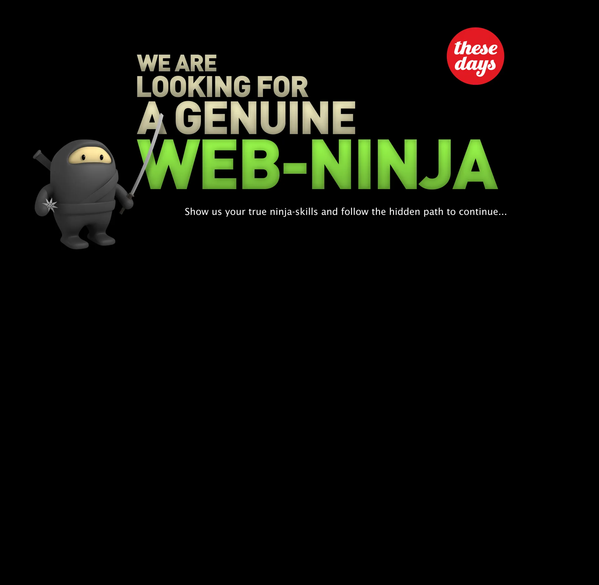 Ninja challenge intro