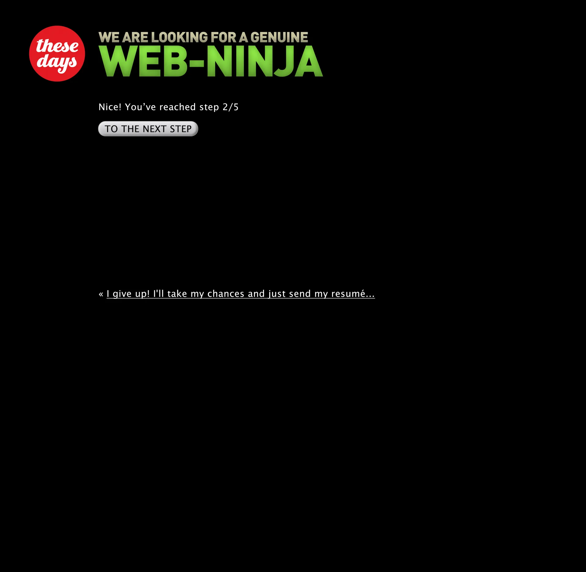 Ninja trial challenge